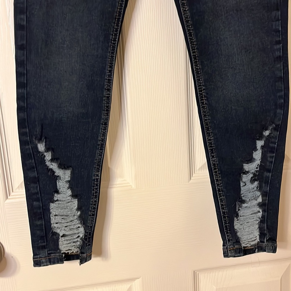 ๐ฅ๐HOST PICK๐๐ฅ NWT $80 Topshop Jamie skinny jeans with ripped hem size 4 - Picture 6 of 14